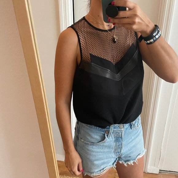 Rag & Bone Mesh Zip Top - Picture 2 of 3